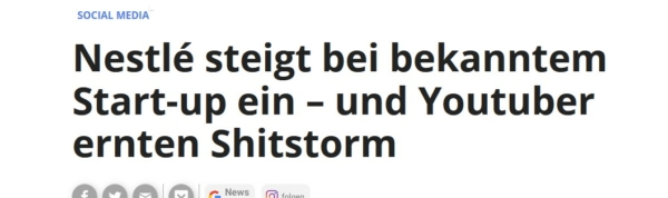 Nestle Yfood Shitstorm